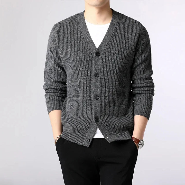 Theo Button-Front Knit Cardigan