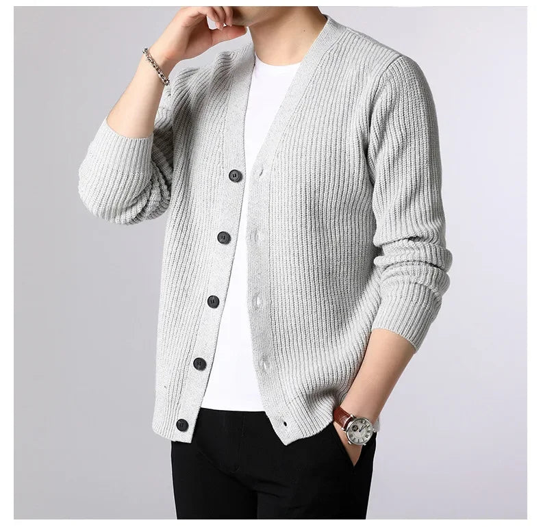 Theo Button-Front Knit Cardigan