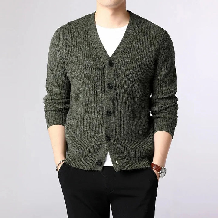 Theo Button-Front Knit Cardigan