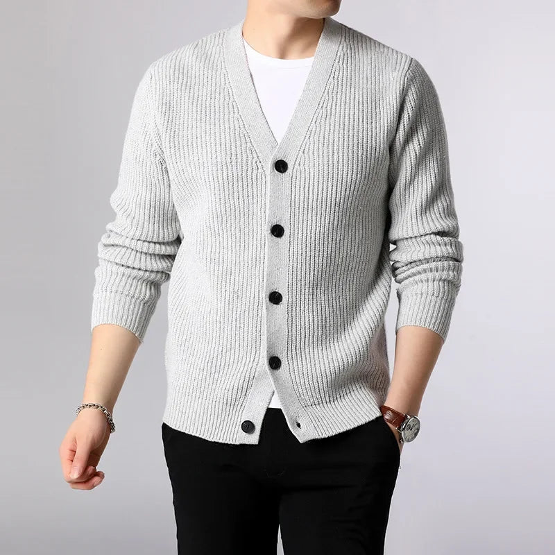 Theo Button-Front Knit Cardigan