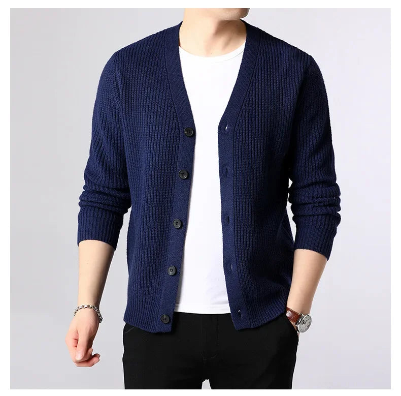 Theo Button-Front Knit Cardigan