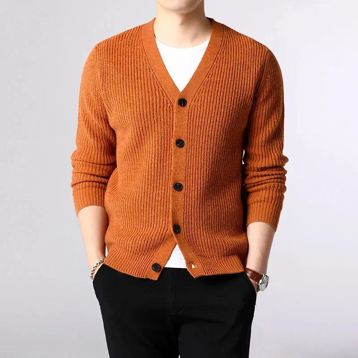 Theo Button-Front Knit Cardigan