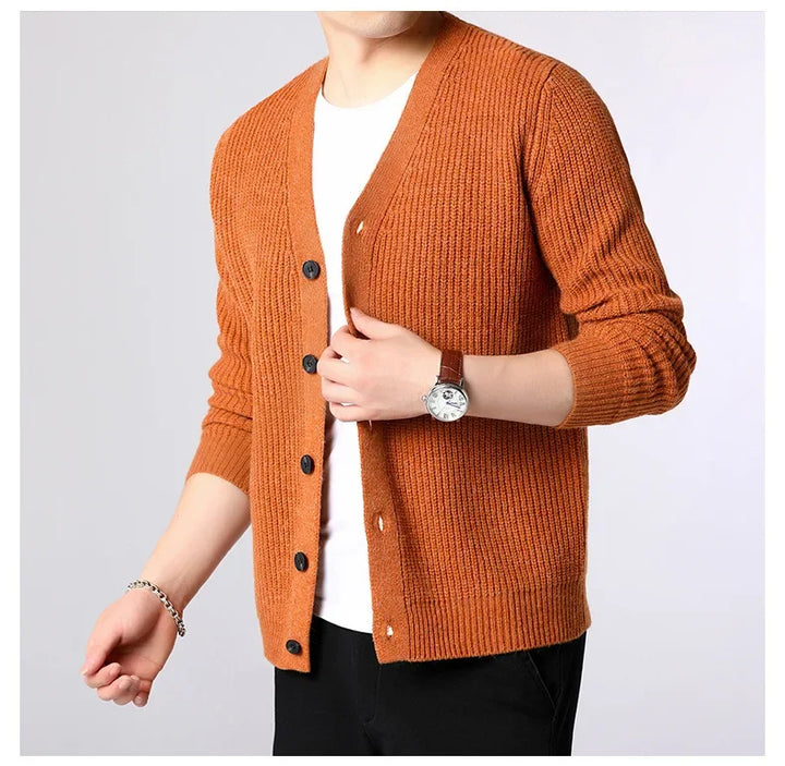 Theo Button-Front Knit Cardigan