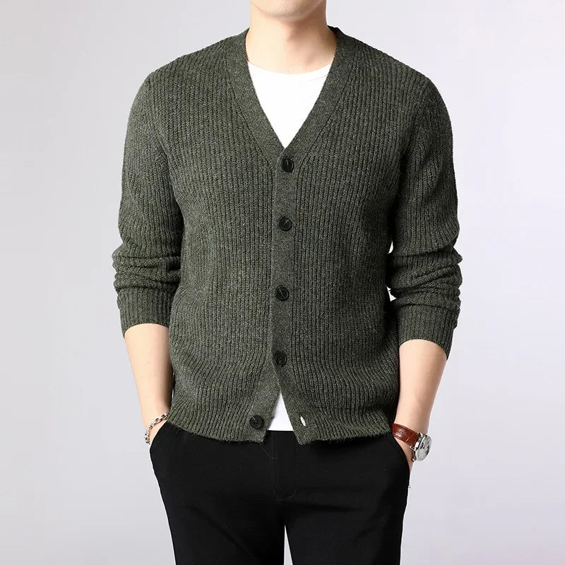Theo Button-Front Knit Cardigan