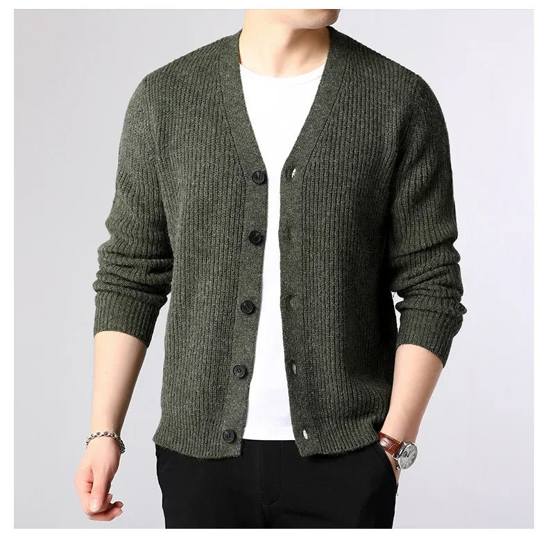 Theo Button-Front Knit Cardigan