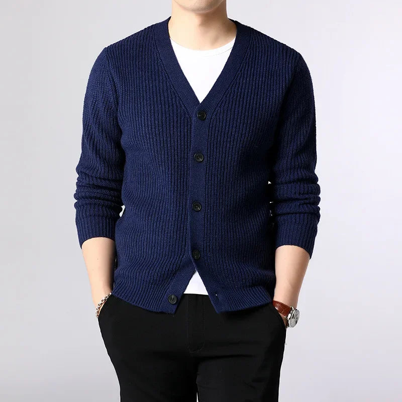 Theo Button-Front Knit Cardigan