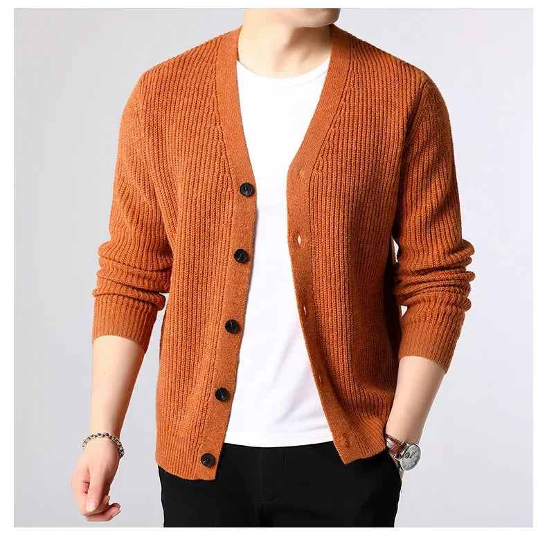 Theo Button-Front Knit Cardigan