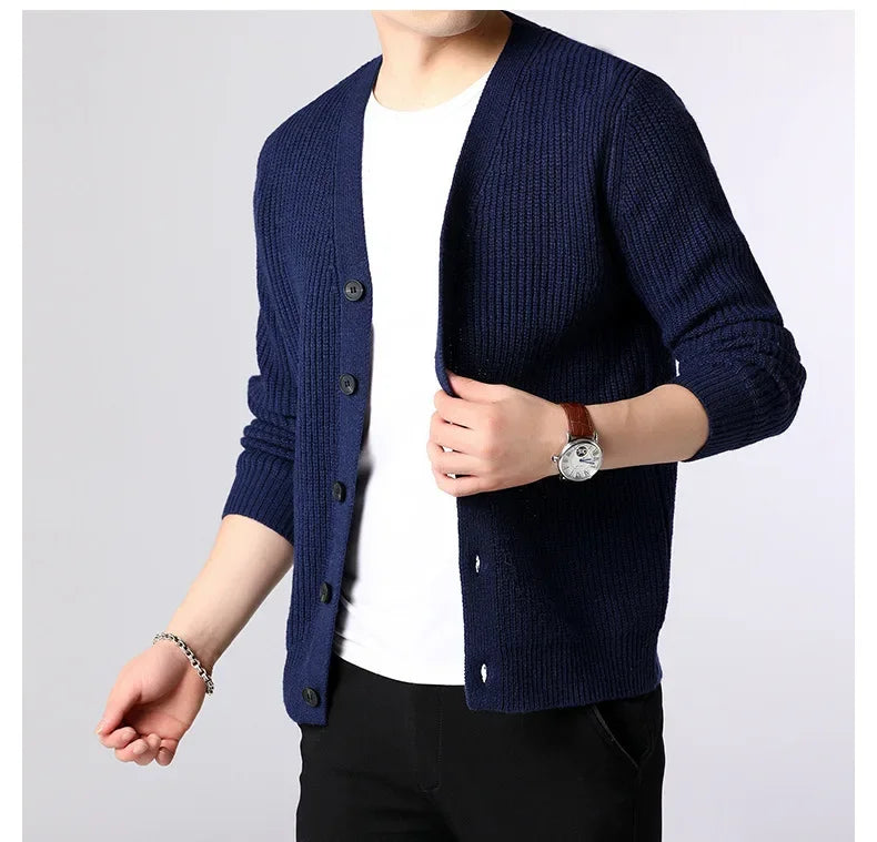 Theo Button-Front Knit Cardigan