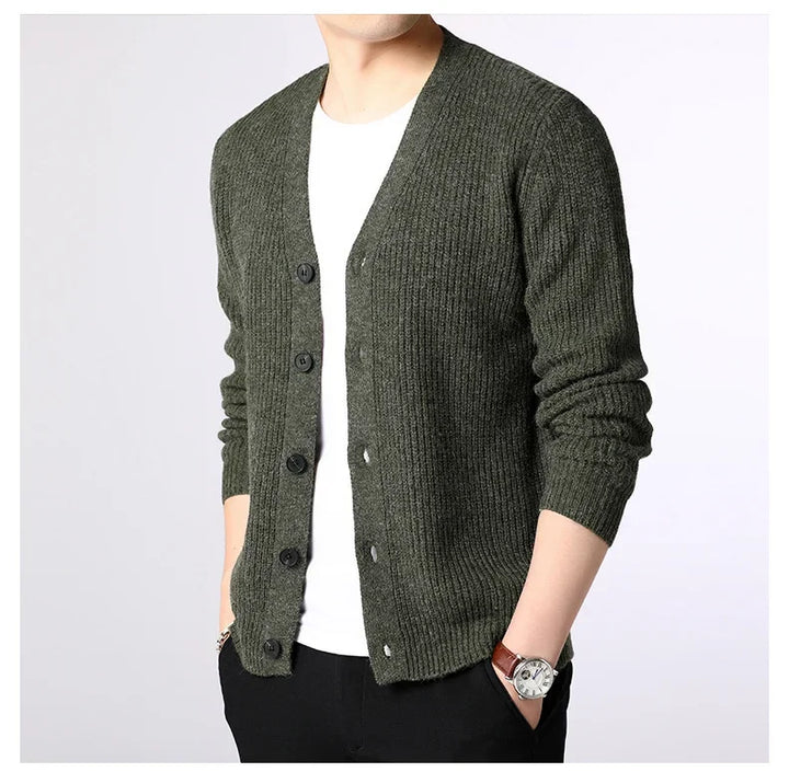 Theo Button-Front Knit Cardigan